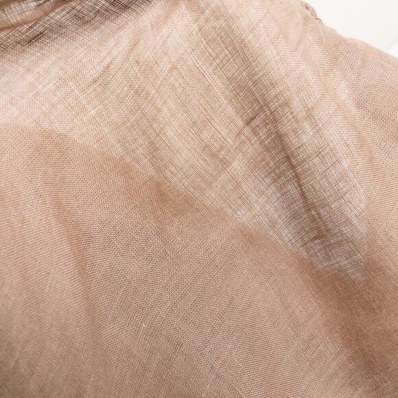 Baserange Dydine Skirt Linen Flared Maxi Ocular Brown Sheer Lagenlook - Picture 10 of 11